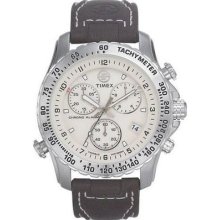 Timex White Chronograph I-control Alarm Indiglo Men's Watch - 45951