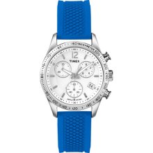 Timex Women's Ameritus Chrono Watch, Blue Strap Watch