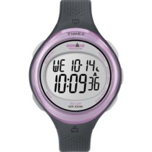 Timex Women's T5K600 Ironman Clear View 30-Lap Dark Grey/Pink