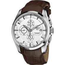 Tissot Couturier Men's Swiss Automatic Leather Strap Watch (Tissot Couturier Men's Silver Automatic Trend)