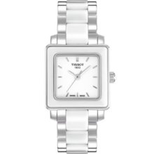 Tissot T-cera Quartz White Ceramic Ladies Watch T0643102201100