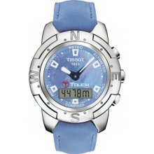 Tissot T-Touch Titanium Blue Mother-of-pearl Analog/Digital Multifunction Unisex T33.7.638.81