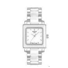 Tissot T0643102201100 Watch T Cera Ladies - White Dial Stainless Steel Case Quartz Movement