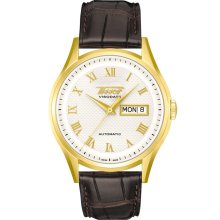 Tissot Visodate Men's Yellow Gold Silver Automatic Heritage Watch T9104301603300