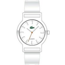 Tokyo Lacoste Women`s White Plastic Watch W/ Rubber Strap