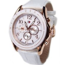 Tommy Hilfiger Ladies Avalon Watch 1781051 With Textured White And Mop Dial