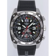 Torgoen T7 Watch - Black Polyurethane Strap, Black Face