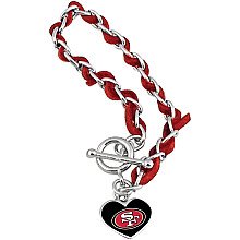 Touch by Alyssa Milano San Francisco 49ers Chain & Leather Strap Bracelet