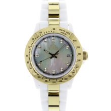 ToyWatch Watches Women's Mother of Pearl Dial White Plastic White Pla