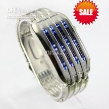 Trendy Watch 44 Led Stainless Steel Digital Wrist Watch With Month W