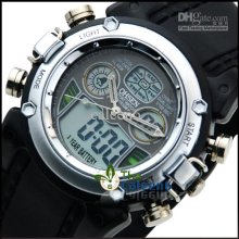 Two Quartz Movement Men Analog Digital Watch Sports Style Dropshippi