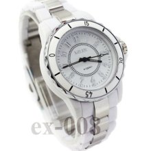 Unique Lady Mens Military Quartz Sports Watch Wristwatch White