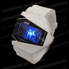 Unisex Led Digital Jelly Sport White Wrist Watch M533w