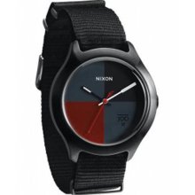 Unisex Stainless Steel Case Quartz Multi-Colored Dial Nylon Strap