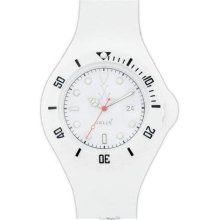 Unisex Toy JTB01WH Jelly White Plastic Resin Case White Dial Sil ...