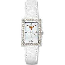 University of Texas Ladies Allure Watch White Leather Strap