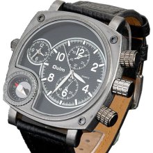 Unusual Mens Dual Time Zone Sports Analog Quartz Watch