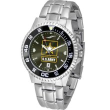 US Army Competitor AnoChrome Steel Band Watch