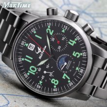 Us Maktime | Poljot Chronograph 31679 Russian Aviator Mechanical Pilot's Watch