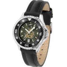 Vanderbilt Commodores Competitor Ladies AnoChrome Watch with Leather Band and Colored Bezel