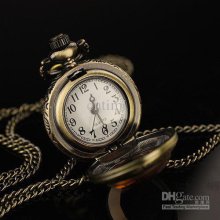 Vegan New Necklace See-through Diamond Ladies Pocket Watch