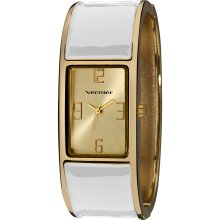 Vernier Ladies Colorful Block Bangle Fashion Watch (White)