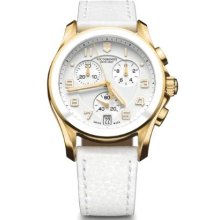 Victorinox 241511 Watch Chrono Classic Ladies - White Dial Stainless Steel Case Quartz Movement