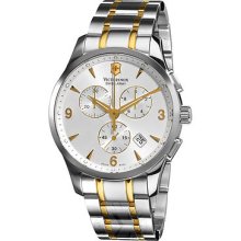 Victorinox Swiss Army Classic Alliance Mens Two Tone Chronograph Watch 241481