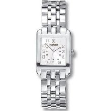 Victorinox Women's 24022 Alliance Steel Watch Square Silver Dial $525