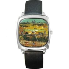 Vincent Van Gogh Harvest Art Square Wrist Watch