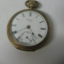 Vintage 14k American Waltham Model 1833 Hunter Pocket Watch Circa 1890