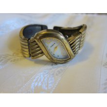 Vintage CHICOs Cuff Watch Antique Brass Mother of Pearl Dial