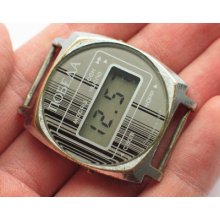 Vintage Soviet Pobeda / Elektronika Quartz Lcd Watch '1970s