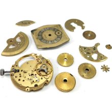 Vintage Watch Parts Movements Lot Gold Steampunk Supplies Watch Parts DIY Steampunk Jewelry Supply - 181