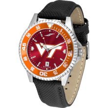 Virginia Tech Hokies Competitor AnoChrome Poly/Leather Band Watch