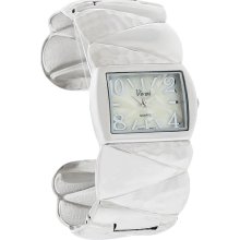 Vivani Ladies MOP Dial Zig-Zag Design Cuff Quartz Dress Watch SRE660W