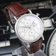 Wago Portofino Automatic Luxury Men Leather Watch Stainless Dive Des