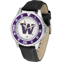 Washington Huskies UW Mens Leather Wrist Watch