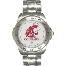 Washington State Cougars Men's Sport ''Game Day Steel'' Watch Sun Time