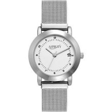 Watch Creations Ladies' Mesh Bracelet Watch w/ White Dial Promotional