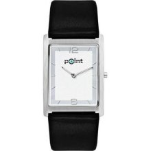 Watch Creations Unisex Slim Rectangle Dial Watch W/ White Dial