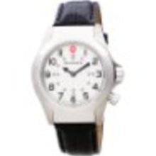 Wenger Men's 72345 TerraGraph Braille White Dial Black Leather Strap