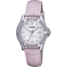 Wenger Women's Sport Elegance Mother-of-pearl Dial Lavender Leather Watch 70311