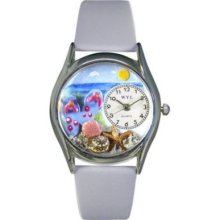 Whimsical Watches Kids Japanese Quartz Flip-flops Bay Blue Leather Strap Watch