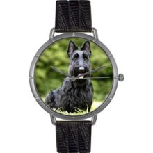 Whimsical Watches Women s Scottie Quartz Black Leather Strap Watch