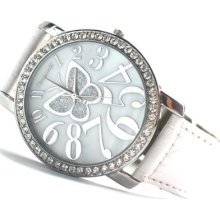 White Ladies Designer Lux Pearl Shel Bling Watches Bh4