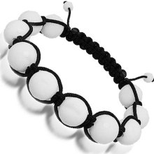 White Onyx Ball Bead Bracelet