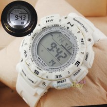 White Rubber Men Lady Wristwatch Digital Sport Style Fashion Casual Gift