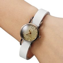 White Women's PU Analog Quartz Wrist Watch