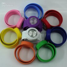 Wholesale - 1000pcs Adults' Silicone Slap Watch Silicone Sports Watc